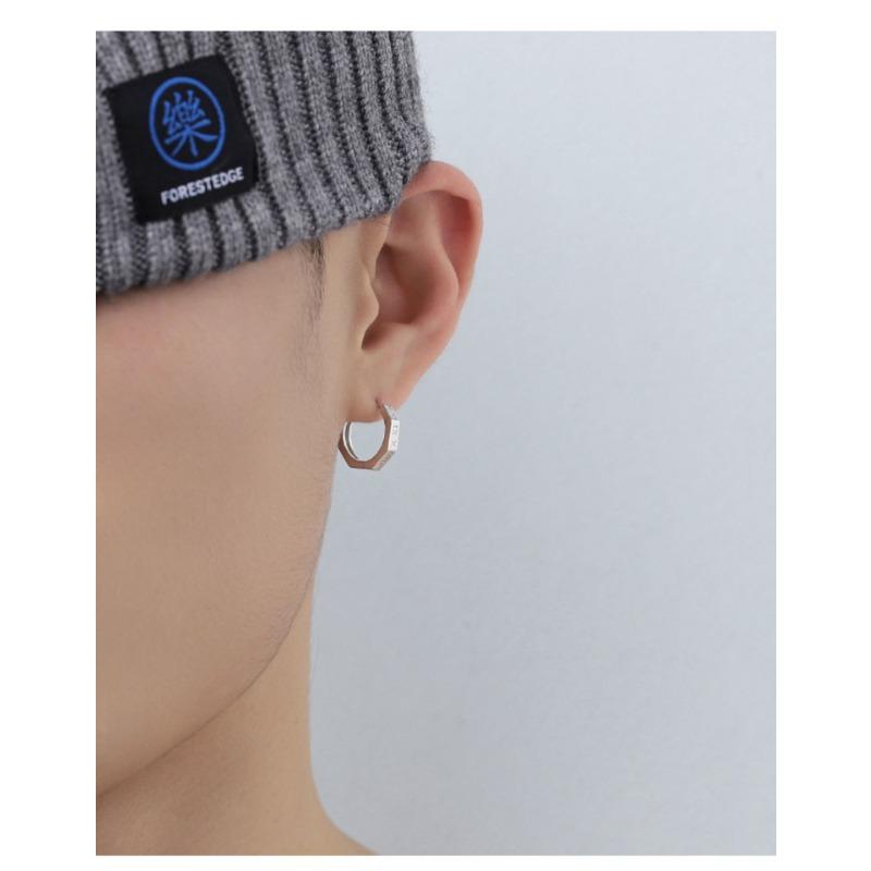 Men S Roman Numeral Stud Earrings Hip Hop Style Single Earring