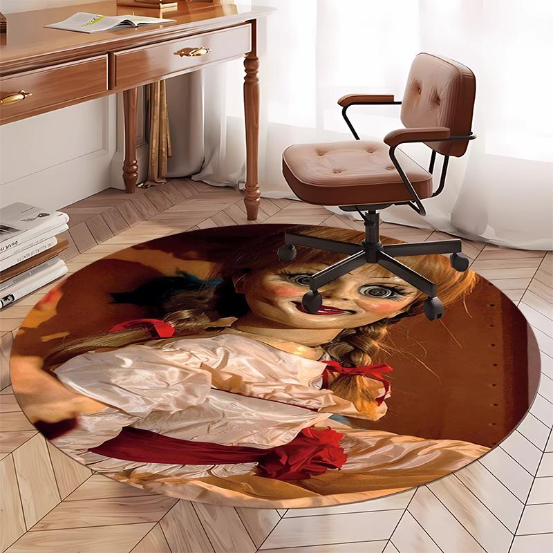 Halloween horror Printed Round Rug Carpet Chair Rug Area Rug Entryway Doormats,for Office Chair Living Room Bedroom Kitchen Room.