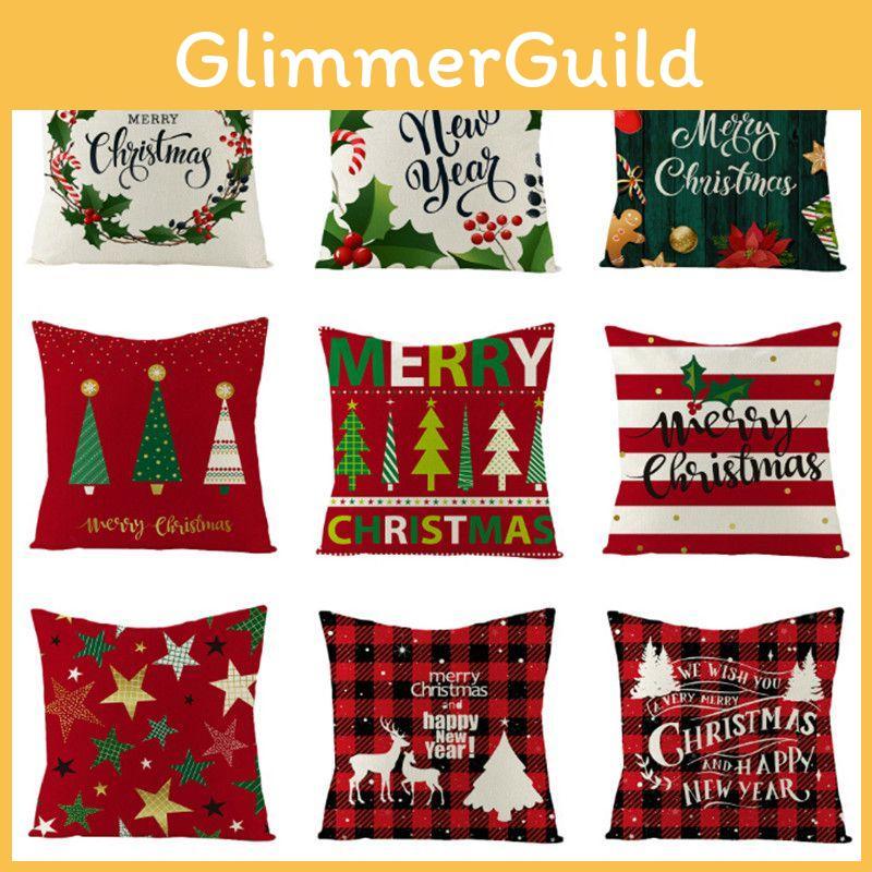 Premium Quality 18" Christmas Cushion Cover In Eco-friendly Linen For Holiday Decor