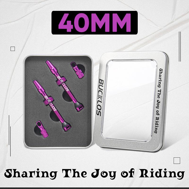 BUCKLOS 40/44/55/60/65/80/100mm Tubeless Valves Bike Aluminum Alloy Presta Nipples Removable Core Air Valve for Road MTB Bicycle 7
