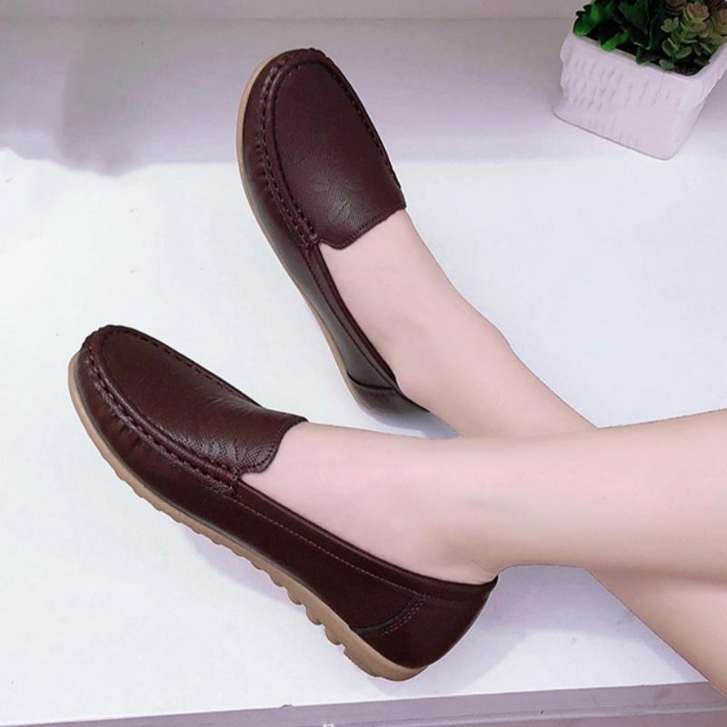 Spring And Autumn New Sports Comfortable Flat Bottom Women'S Nursing Shoes Fashionable Soft Sole Elegant Work And Leisure Shoes