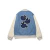 Li Ning Daily Prosperity Theme Print Chinese Character Button Loose Baseball Jacket Men Jacket Blue AJMT007-1