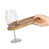 Wood Dinner Plates Creative Food Plate Platos Compartments Wine Cup Holder Sharing Plate Dishes Party Tableware Home Dishware