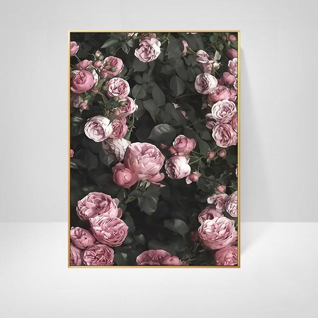 Pink Peony Flowers Paintings Posters Nordic Home Decor Oil Painting Posters And Prints Living Room Home Decor Canvas Wall Art
