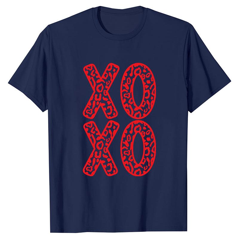 Funny Valentine Printed Couple's Versatile Casual Top Fashion High Street T-Shirts Women’s