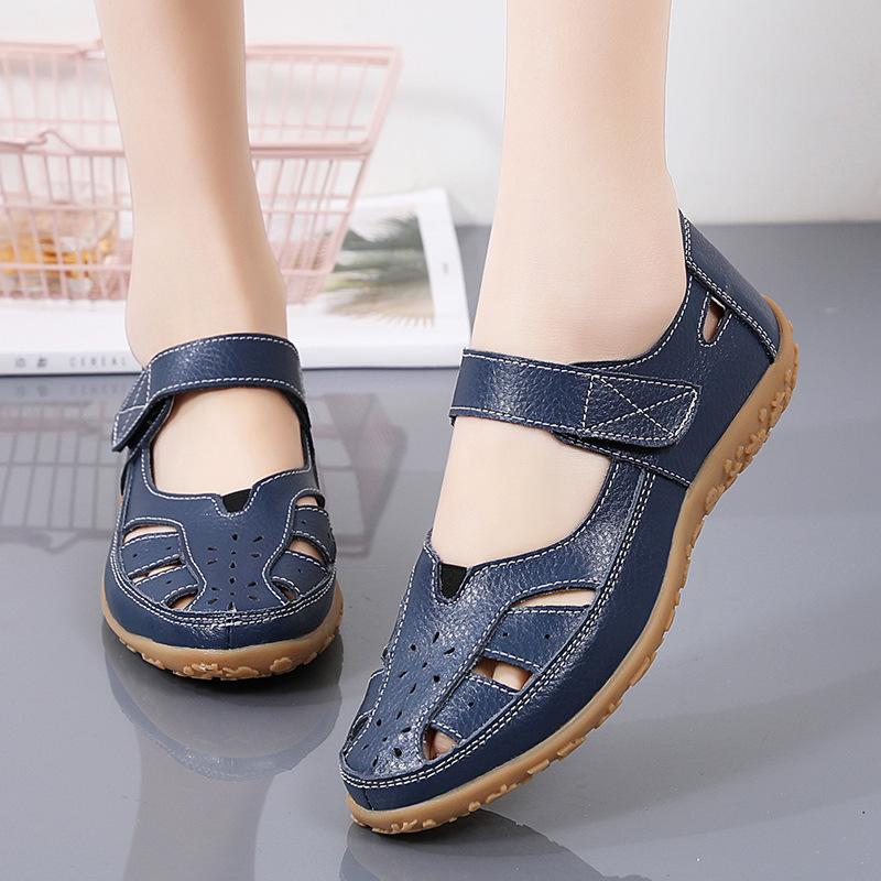 Large Size Loafers Spring and Summer New Women's Sandals Hollow Women's Shoes Hole Shoes Mother Shoes Women's Single Shoes