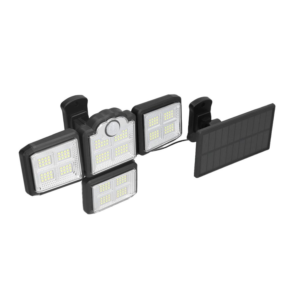 Outdoor Solar Lights IP65 Waterproof 198LEDs Motion Sensor Lights with 4 Adjustable Heads