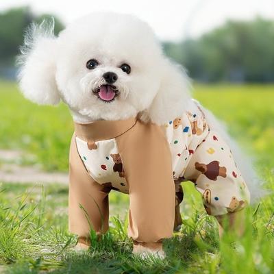 Dog Coats Pet Outfits Puppy Clothing All-inclusive with Feet Dust Pants Summer Out Foot Anti-dirty Waterproof Pet Dog Clothes