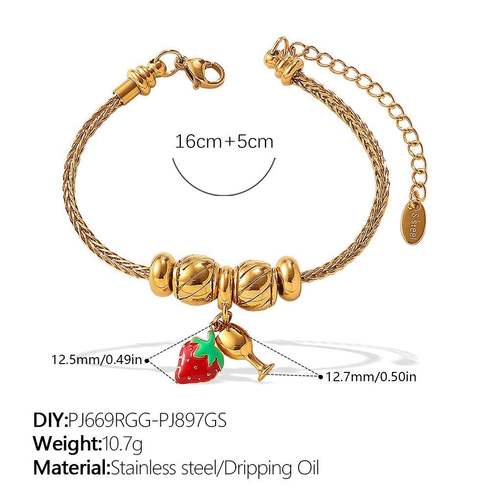 Fashion DIY Diverse Pendant Bracelet Non-fading Gold-plated Light Luxury Bracelet Jewelry