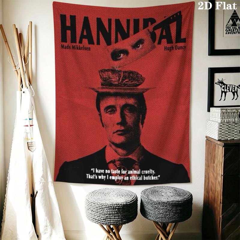 Hannibal Wall Tapestry Aesthetic Wall Hanging Printed Fabric Blanket Decorative Tapestries for Bedroom Living Room Home Decor