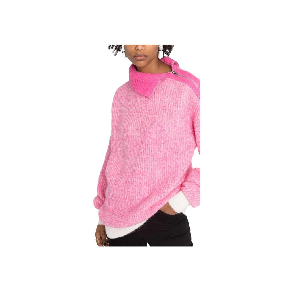 Ganni Ss22 Long Sleeve Pullover Wool Sweater Women sweater Pink K1614-530