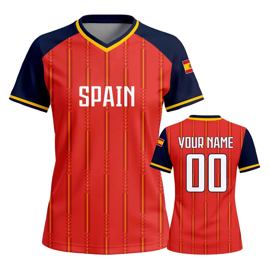 Women Custom Soccer Jersey Personalized Team Name Number Short Sleeve Athletic Sports Shirt for Match Training Tournament