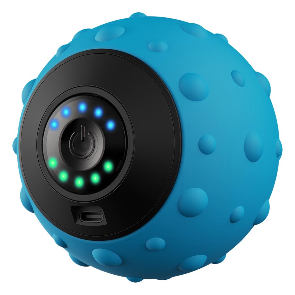 Elektrischer Massageball Triggerpunkt Faszienball USB Wiederaufladbar Vibrationsmassageball Ergonomischer Finger Trainingsball für Yoga Fitness