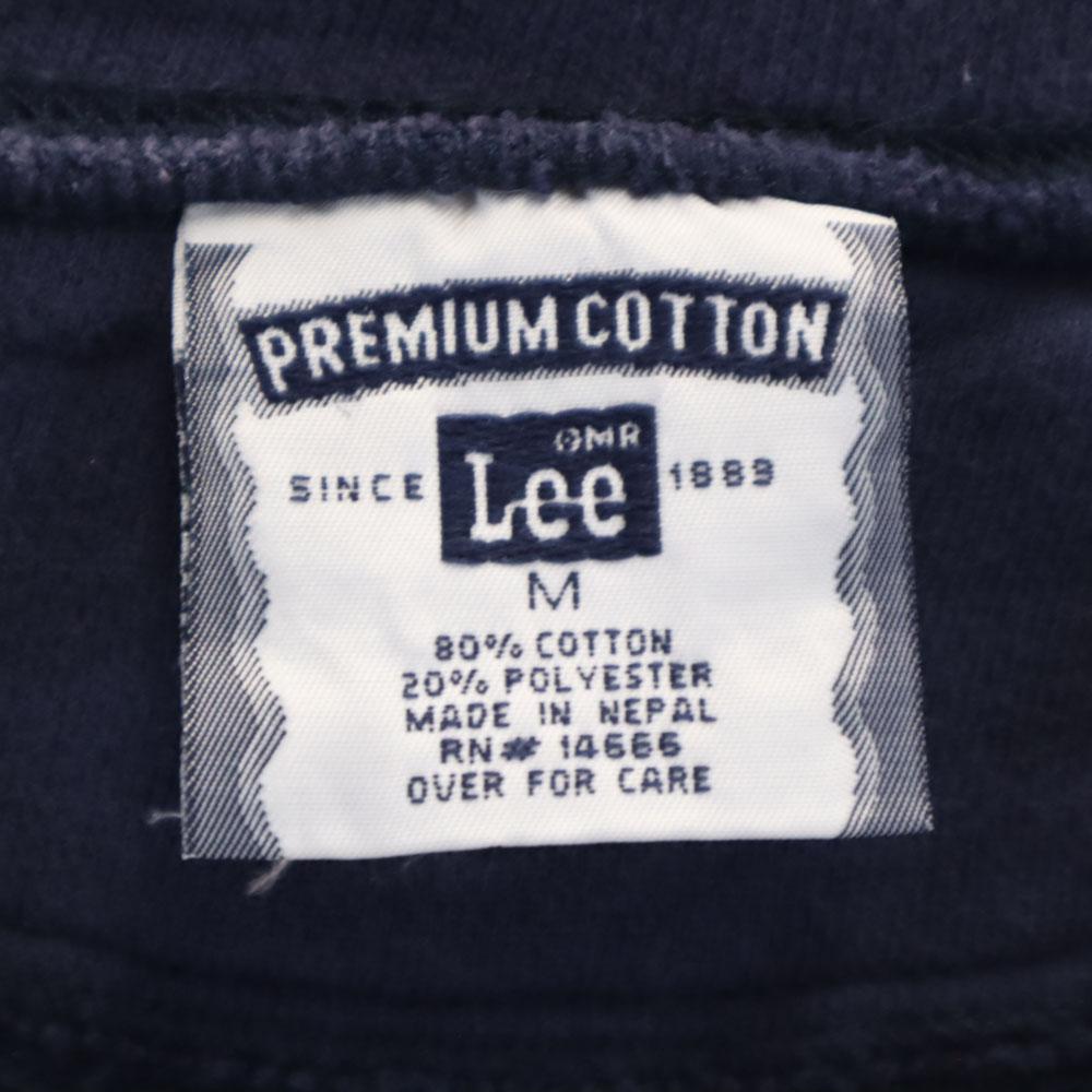 Lee 00s Made in Nepal Yahoo Long sleeve Front V sweat M Navy Back brushed Men's Used