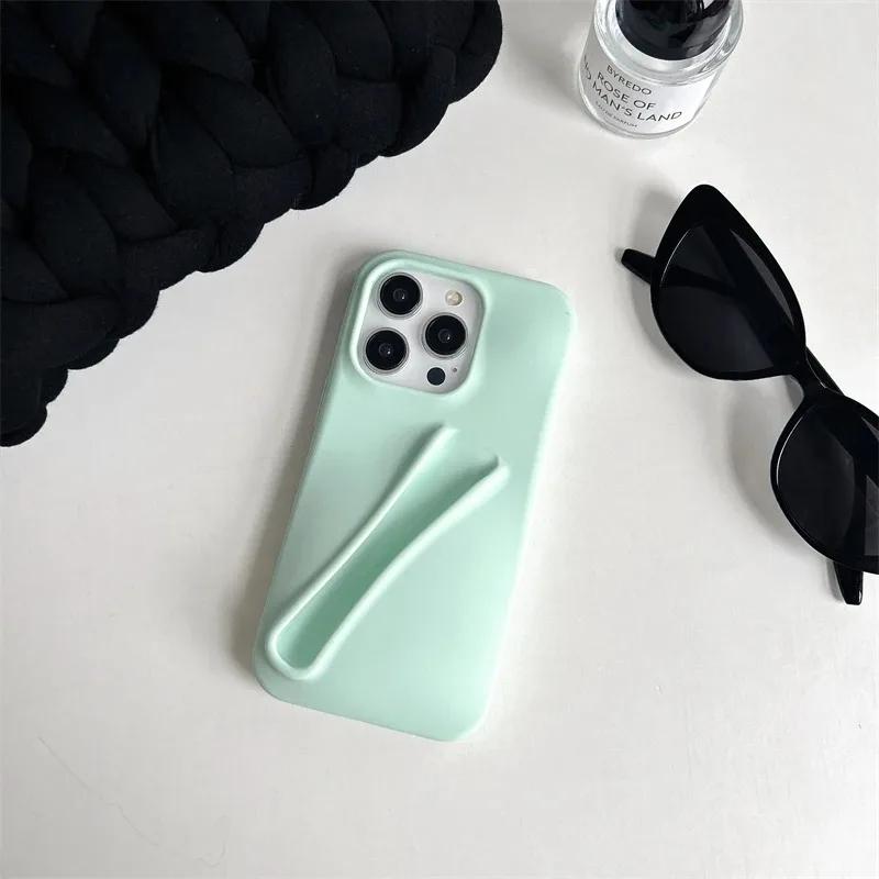Capa de silicone macia para maquiagem com batom para iPhone 16, 14, 15 Pro Max, X, XS, XR, 11, 13, 12 Mini, 6, 7, 8 Plus SE, capa portátil para brilho labial