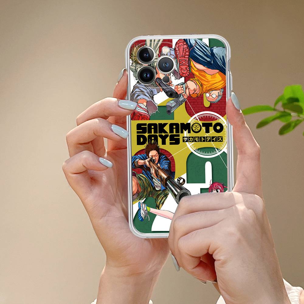 

Аниме S-Sakamoto Days Чехол для телефона для iPhone 17 16 15 14 11 12 13 Mini Pro XS Max Plus Funda Shell iPhone 16 plus