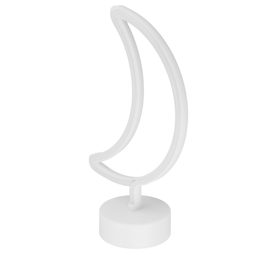 Moon Shape Neon Light Neon Sign with Base for Bedroom Party Birthday Gift USB/Battery Powered