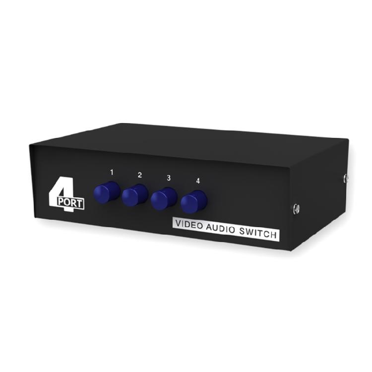 

Universal Compatibility 4 Way Video Switcher for Connecting Multiple Devices to 1TV Set with No Power Need Metal Shell 1