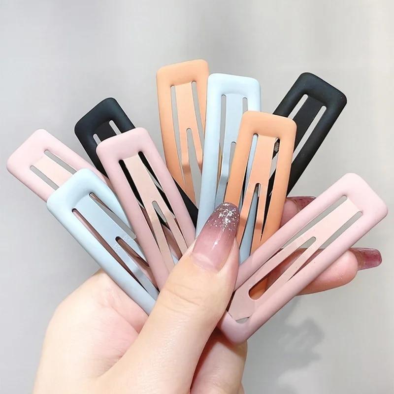 2pcs Matte Frosted BB Hair Clips for Grirls Womens Hairgrips Hair Barrette Hairpin Hairdressing Stying Accessories Metal