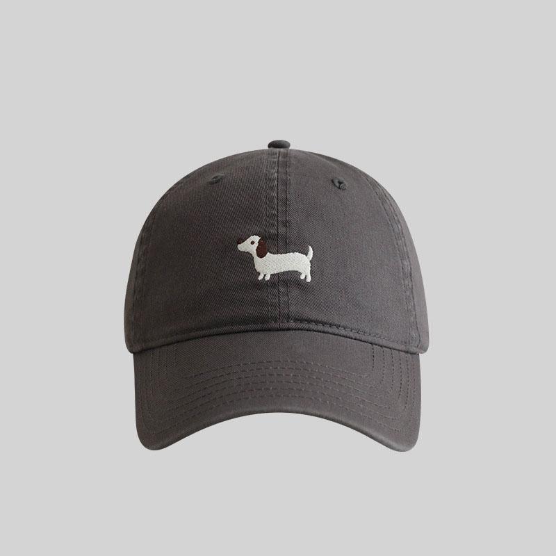 Dachshund Embroidery Baseball Hat Soft Big head circumference small face sunshade hat Suitable for Daily Leisure