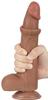 Sliding Skin Dildo with Balls 17 X 4cm Brown - LoveToy SlidingSkin - Realistic Dildos