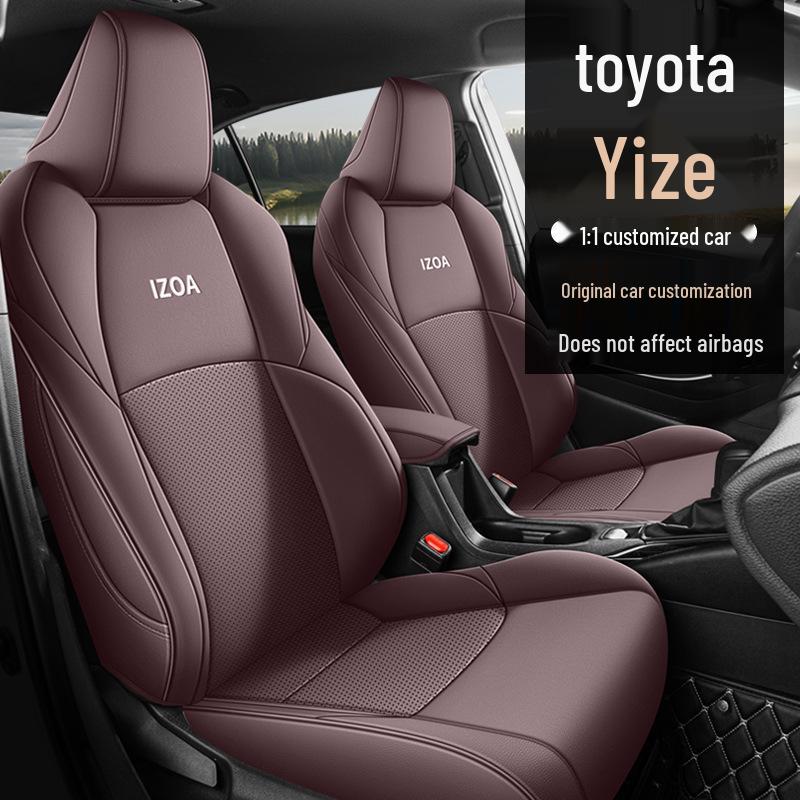 Toyota IZOA CHR Leather Car Seat Covers, Universal, All-Season, Fully Enclosed Cushions.