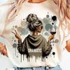Short-Sleeved Paris Eiffel Tower Printed Crew Neck Casual T-Shirt for Summer Spring Women Aesthetic Clothes