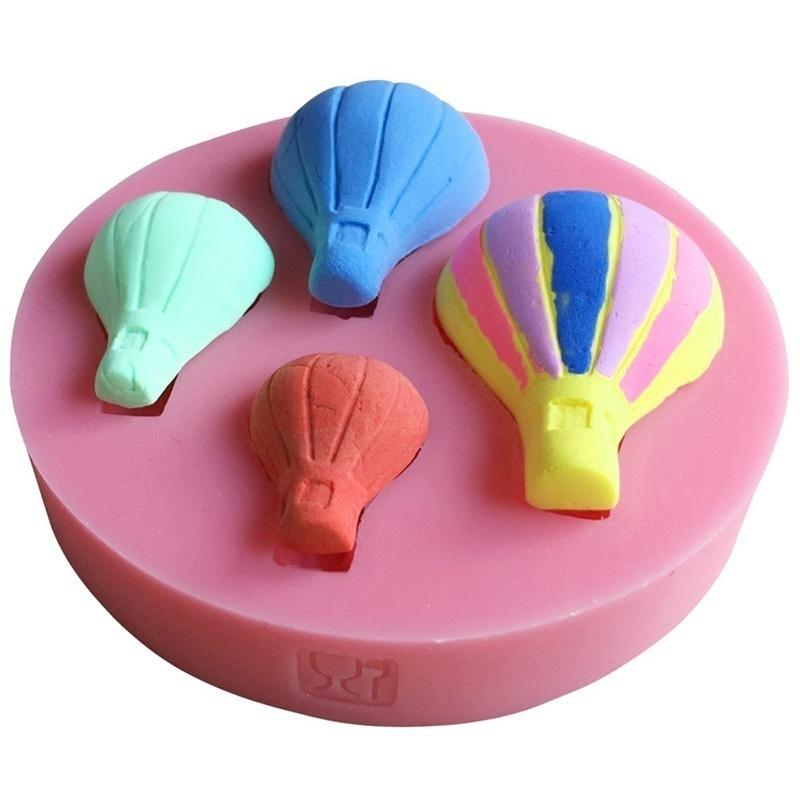 Varmluftsballong Cupcake Toppdekorasjonsform 3d Kakedekoreringsform Fondant Silikonverktøy for Baking