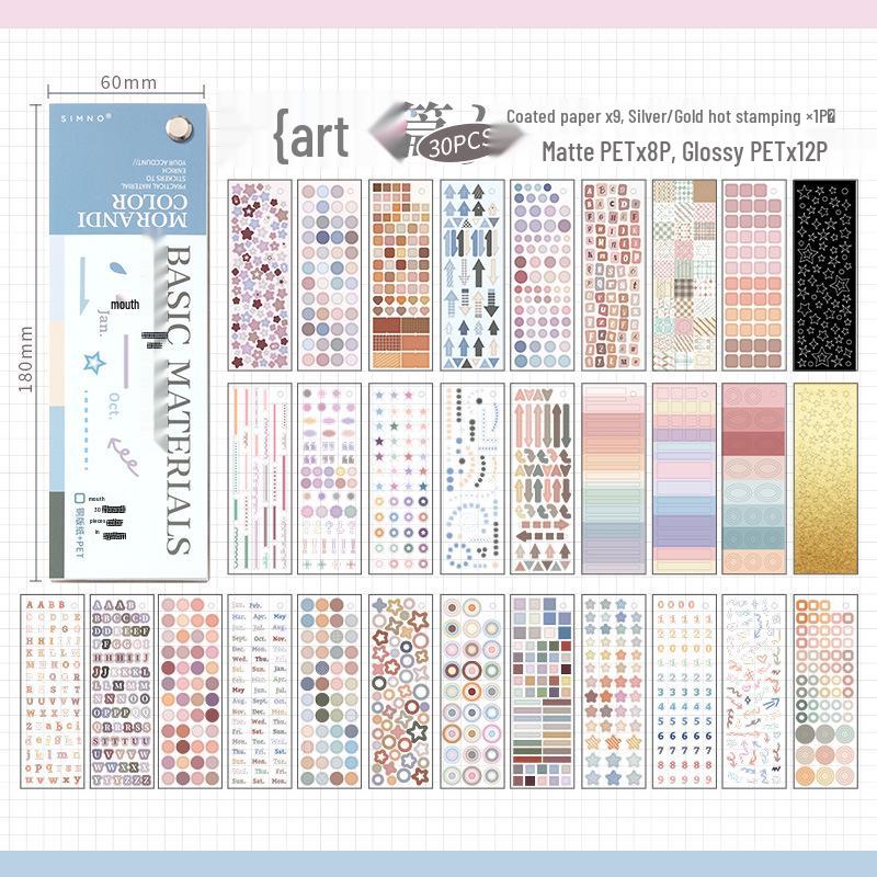 Xin Mo Korean Style Sticker Book: DIY Journal, Key Markers, Decoration Material
