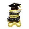 Large Size Graduation Balloons Bachelor Cap Standing GRAD Foil Balloon Black Gold Background Graduation Decorations Graduation