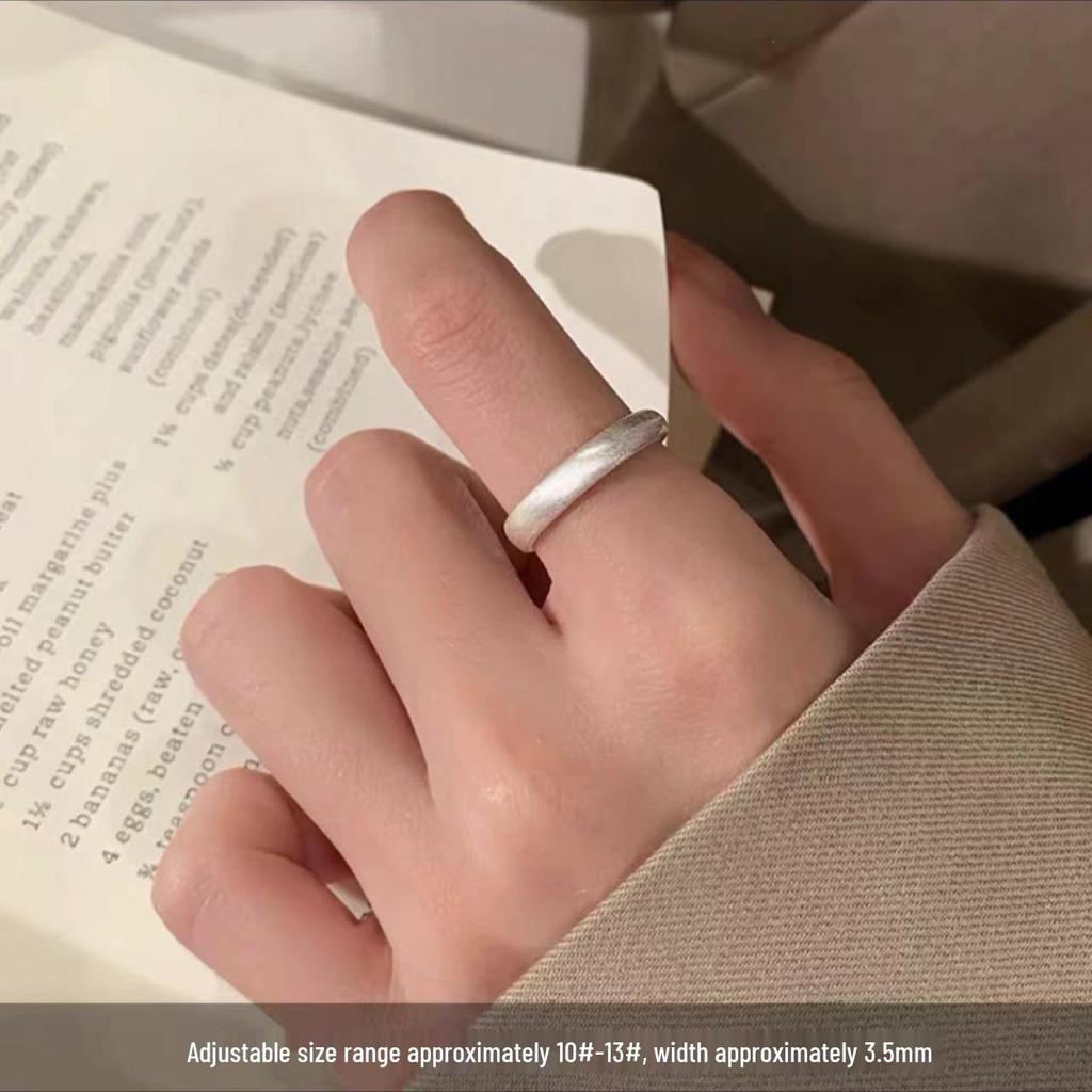 925 Sterling Silver Women's Pinky Ring - Niche Design, High-End Light Luxury, Adjustable Open Band