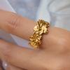 Moderner minimalistischer 18K Gold, blütenöffnender vielseitiger Trend vielseitiger Ring