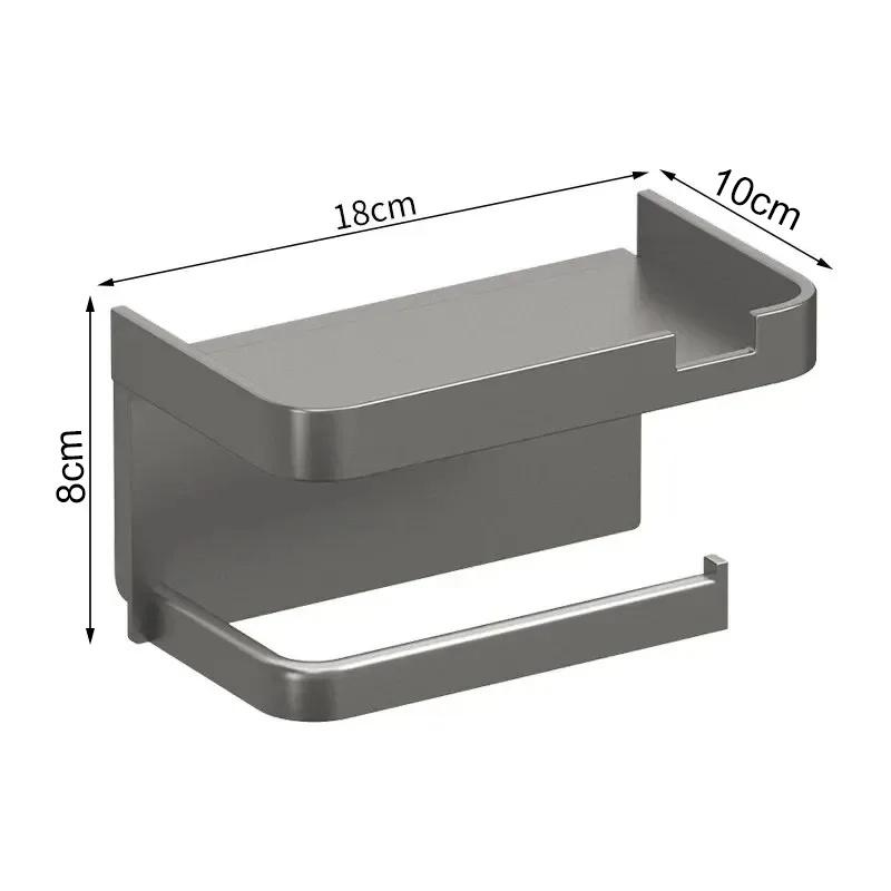 

Держатель для бумажных полотенец в ванной без сверления, держатель для бумажных полотенец, экономящий место, настенный органайзер для туалета, новый 2025 серый