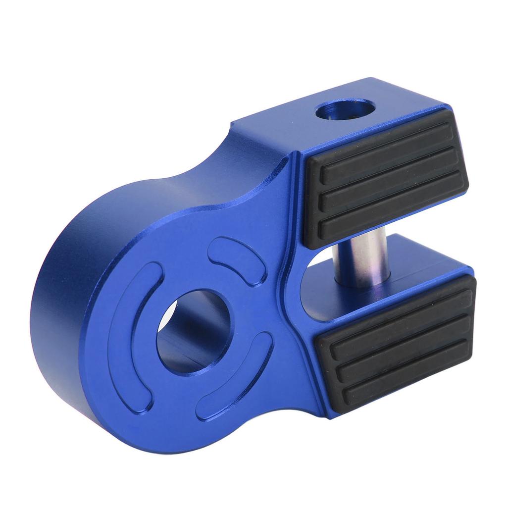 Winch Shackle Mount 30000Lbs Loading Iron Pin Rubber Guard Universal for ATV Pickup Soft Shackle D Ring Blue