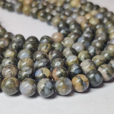 1 Full Strand 14-15 Inch Strand, Natural Loose Round Beads, Semi Precious Llanite Beads, Gemstone Beads, 6mm 8mm 10mm Size Beads.