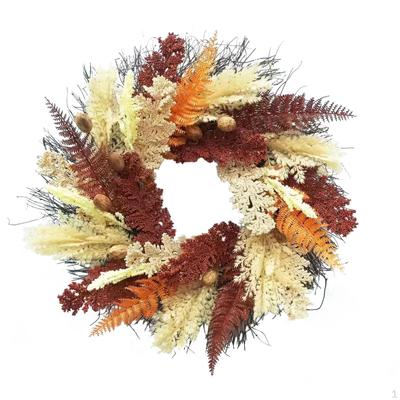 Front Door Fall Wreath Artificial Office 50 Cm Decoration Halloween for Garden Wedding Wall