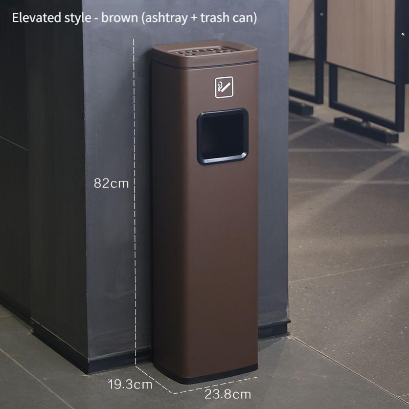 Corridor Aisle Ashtray Cigarette Butt Collector Hotel Lobby Stainless Steel Vertical Elevator Entrance Trash Can