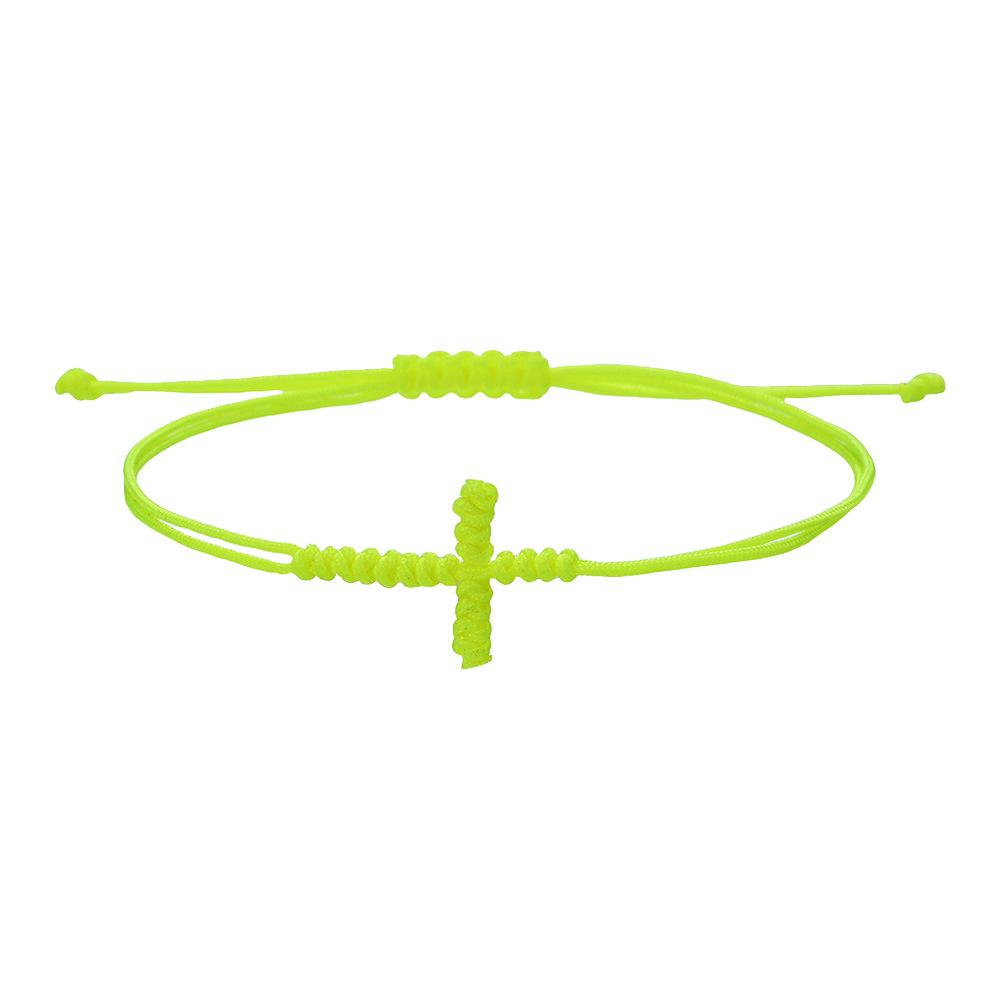 Stylish Hand-woven Cross Hand Rope Adjustable Jade Thread Women's Woven Bracelet Combination