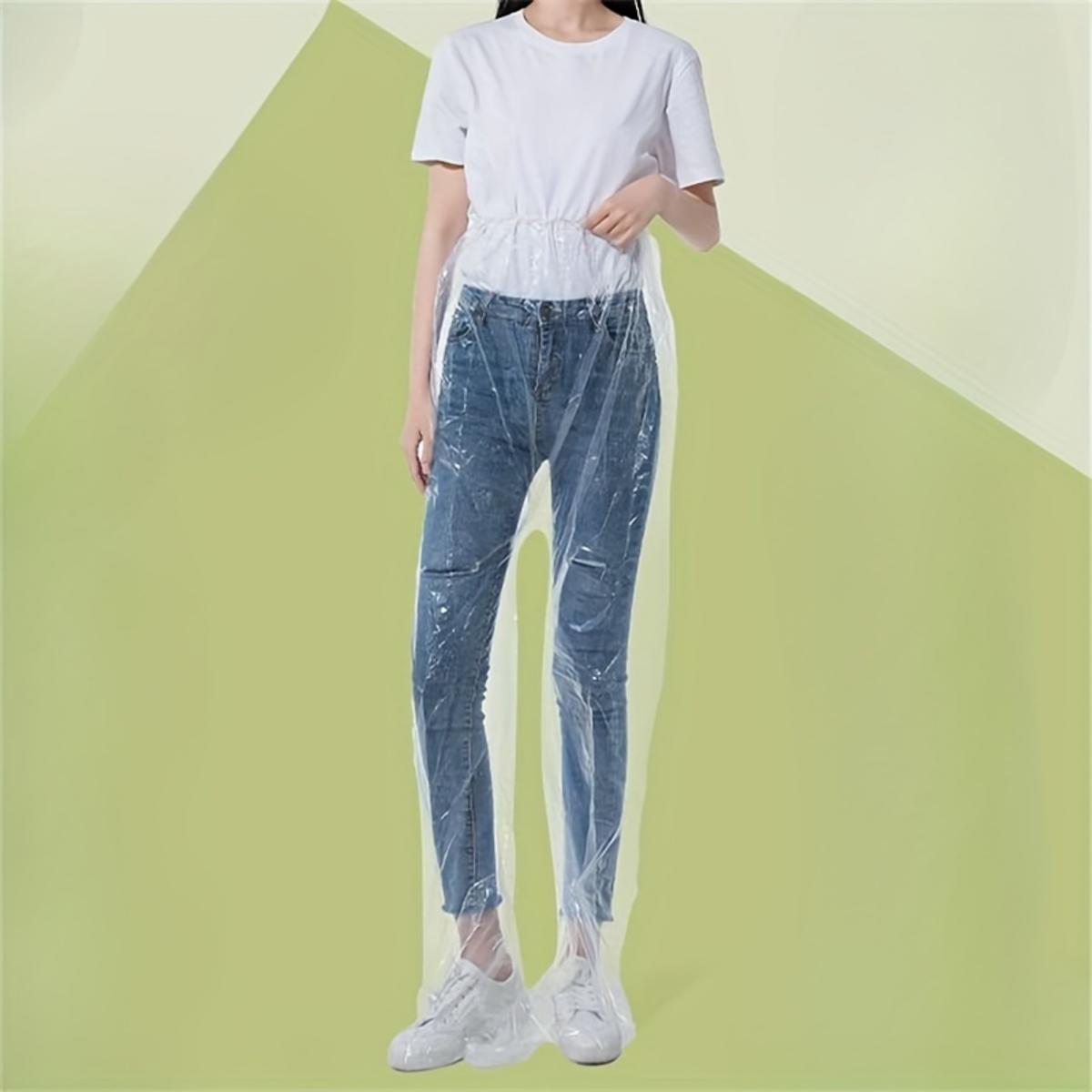 

Водонепроницаемые одноразовые прозрачные ПЭ брюки для рыбалки, защита ног от дождя, раздельный плащ-дождевик, дождевой костюм, для туризма, путешествий, велоспорта 5pcs белый