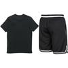 Nike Round Neck Short Sleeve T-Shirt And Shorts Set Men Tops And Bottoms Black AR4999-013+DH7161-010