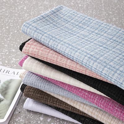100x148cm Woolen Tweed Coarse Lady Style Fiber Plaid Woven Fabric DIY Coat Clothing Dress Handmade Sewing Quilting Autumn Winter