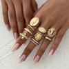 PuRui Punk 10Pcs/Set Gold Color Hollow Out Cross Shaped Rings Finger Women Creative Unique Daily Banquet Zircon Accessories