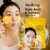 MasKing Kojic Acid & Turmeric Serum Pads for Face - Advanced Brightening, Dark Spot Removal, Deep Hydration & Radiant Glowing Skin | All Skin Types