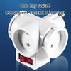 Portable EU Plugs Converters Power Adapter Expands To Three Outlets for Home Office and Travel 16A 250V Travel Plugs