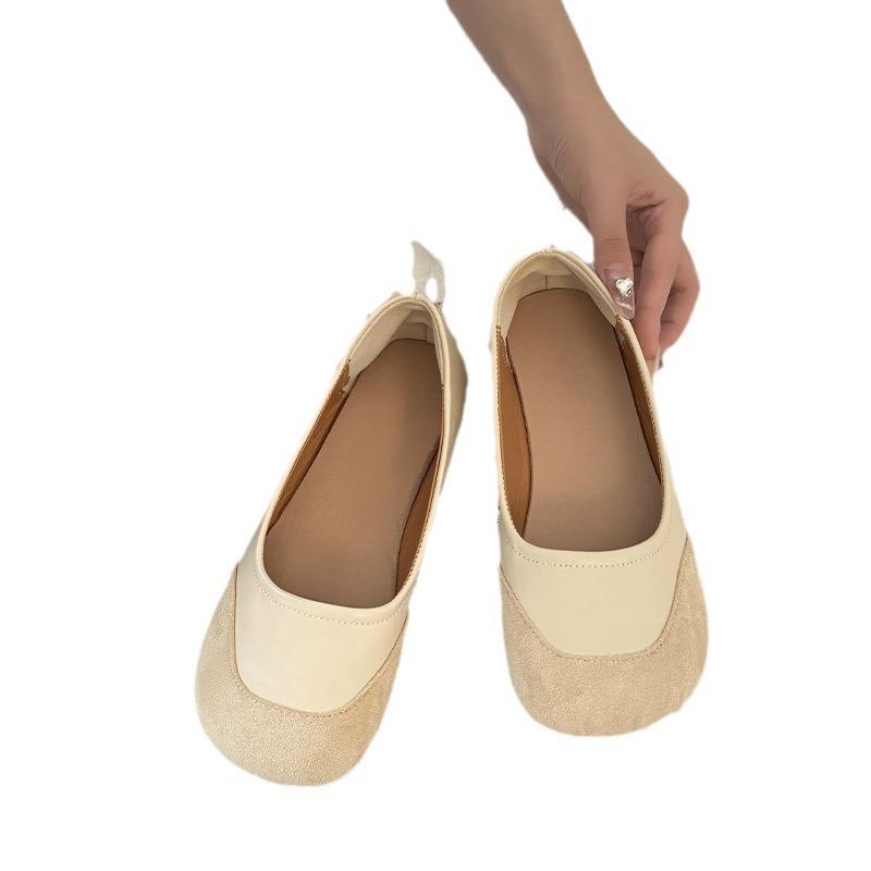 Mary Jane shoes spring and summer 2024 new retro round head shallow mouth Doudou shoes flat sole one pedal versatile single shoes women