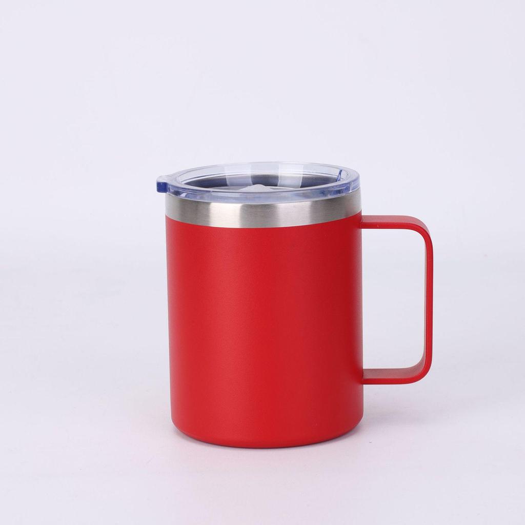 12oz/14oz Stainless Steel Vacuum Flask Mug with Lid & Handle