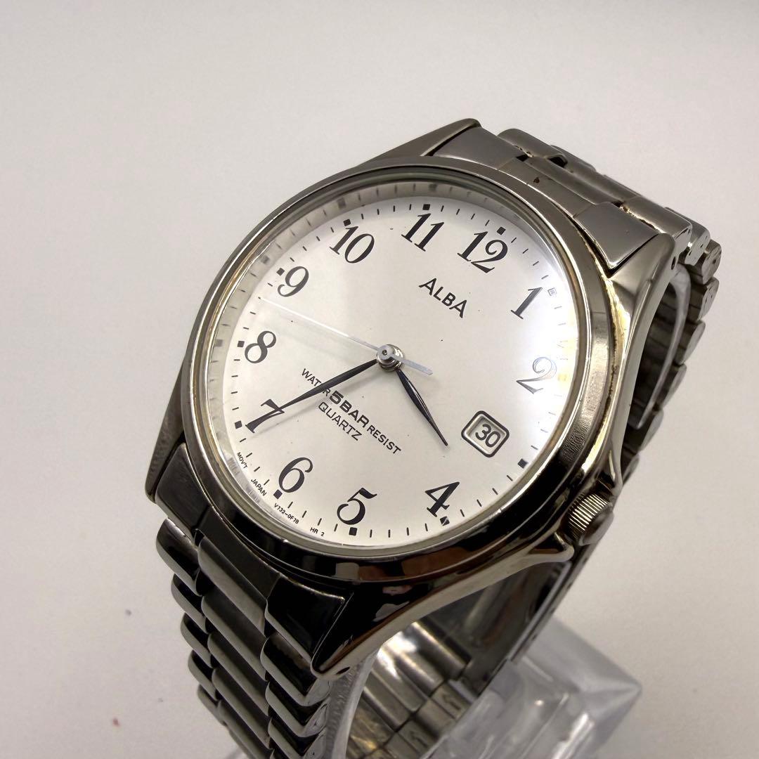 [Operating/New Battery] SEIKO ALBA Round Men s Watch Quartz