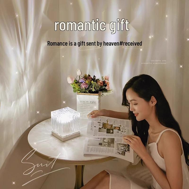 Aurora Starry Sky Mood Light: Bedroom & Gaming Atmosphere Lamp with Water Ripple Effect