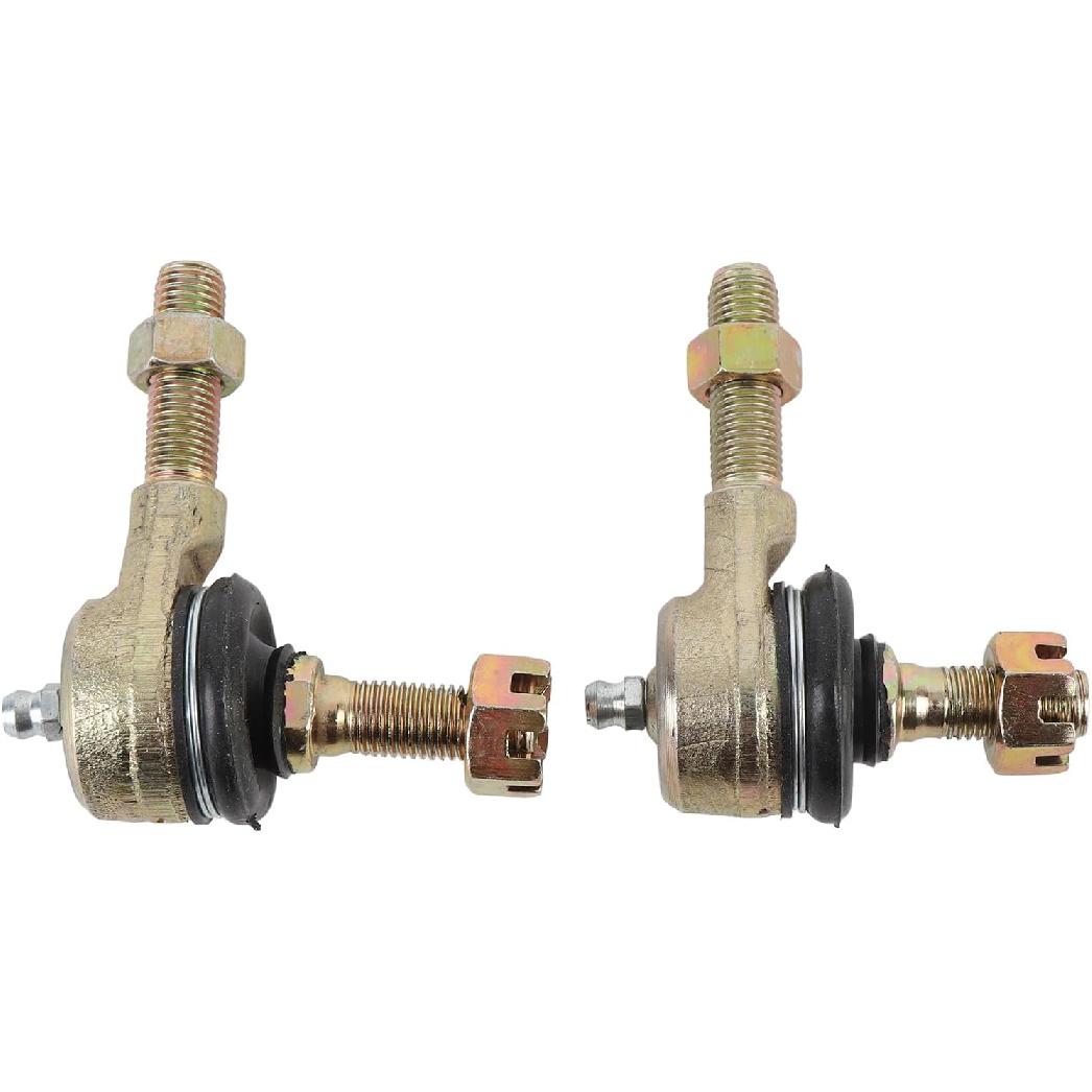 

Tie Rod End Kits, 2Pcs M10 Tie Rod End Kit Ball Joint Steel Alloy High Torsion Proof Anti Dust Rubber for 50cc 110cc 150cc 200cc 250cc 300cc ATV Go
