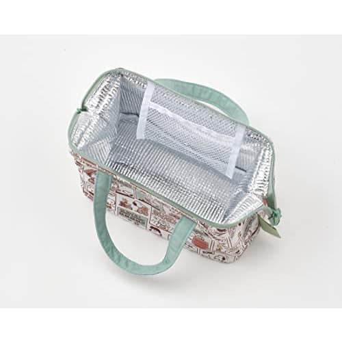 Skater PEANUTS Comic Art 23 Antibacterial Dishwasher Safe Soft Lunch Box with 4-Point Lock, 1-Tier, 530ml, Combo Set (Chopsticks/Spoon), Insulated Lun